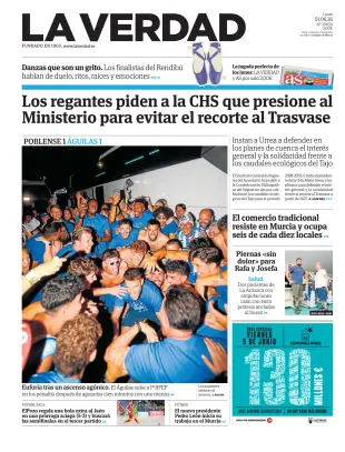 Portada de La Verdad, 1 de junio de 2026