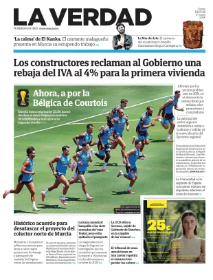 Portada de La Verdad, 10 de julio de 2026