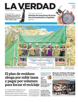 Portada de La Verdad, 12 de julio de 2026
