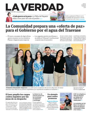 Portada de La Verdad, 13 de junio de 2026