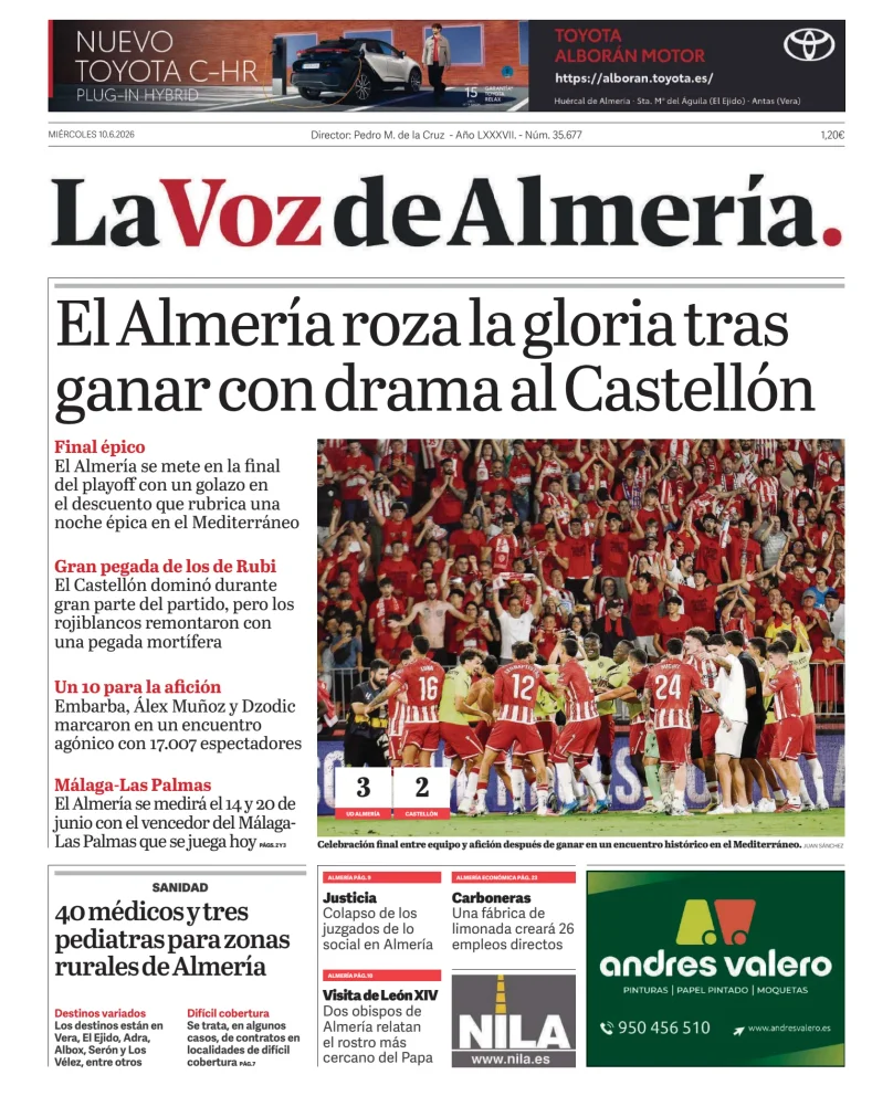 Portada de La Voz de Almería