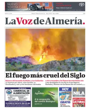 Portada de La Voz de Almería, 11 de julio de 2026