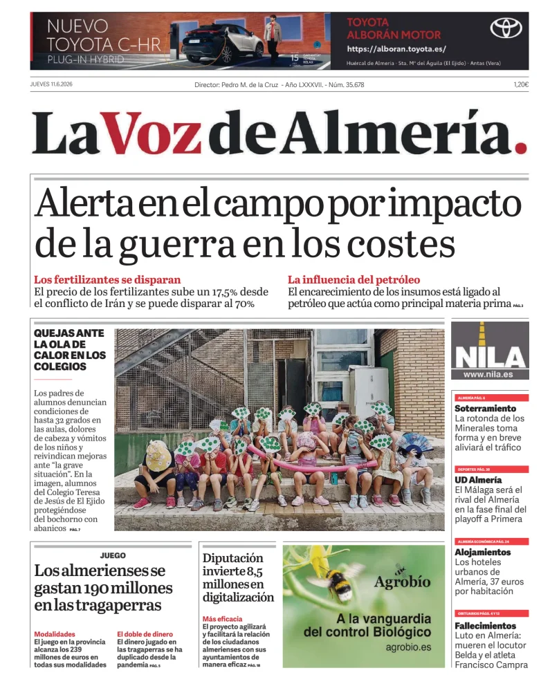 Portada de La Voz de Almería