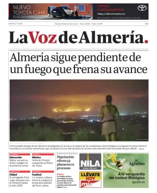 Portada de La Voz de Almería, 12 de julio de 2026