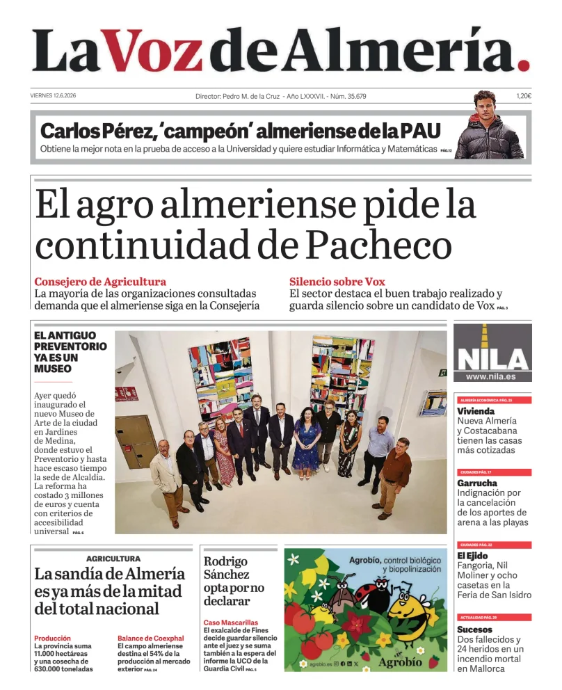 Portada de La Voz de Almería