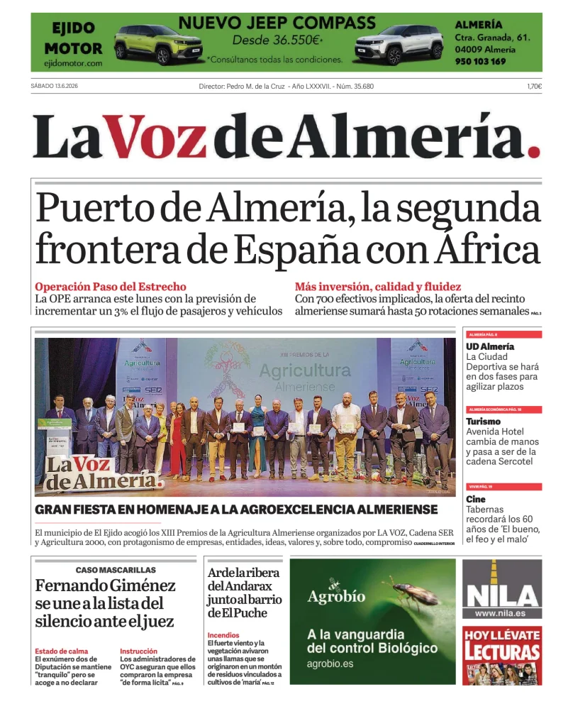 Portada de La Voz de Almería