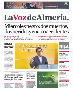 Portada de La Voz de Almería, 23 de julio de 2026