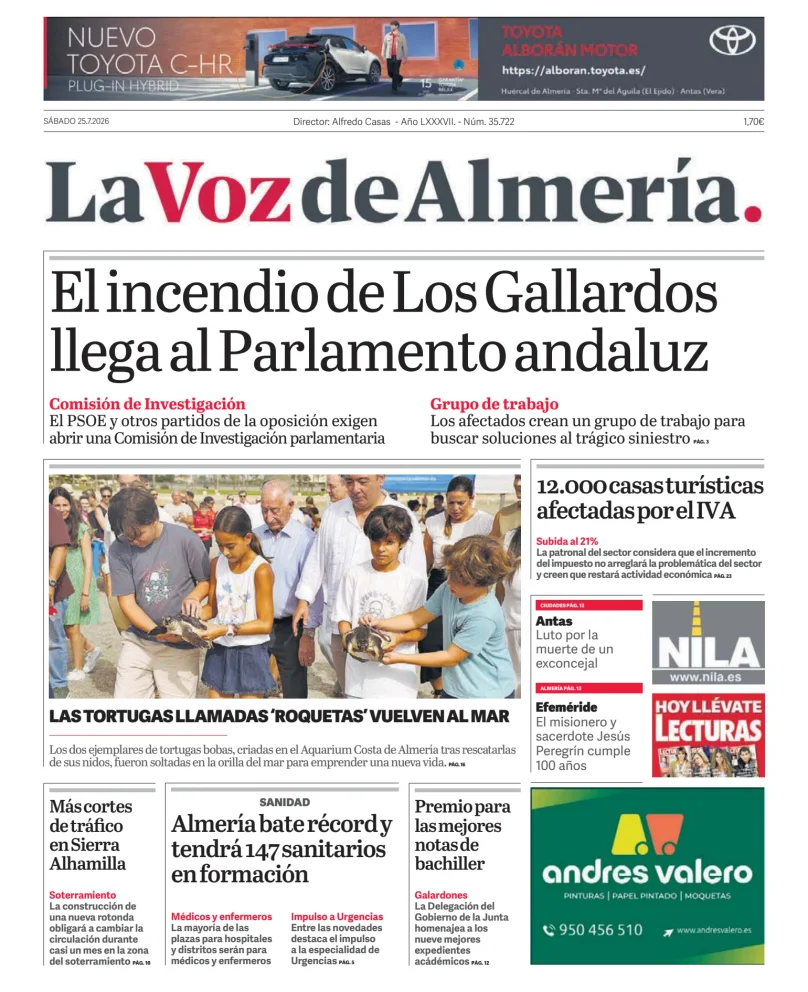 Portada de La Voz de Almería