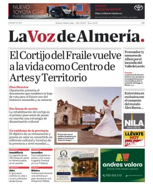 Portada de La Voz de Almería, 26 de julio de 2026
