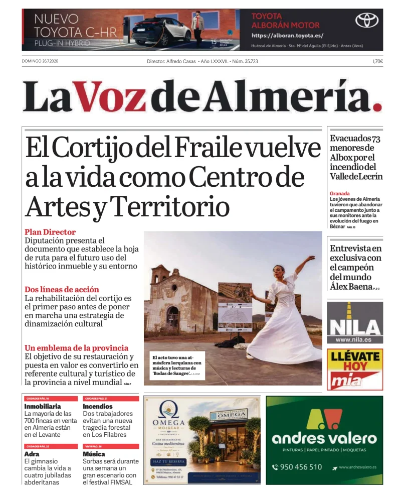 Portada de La Voz de Almería