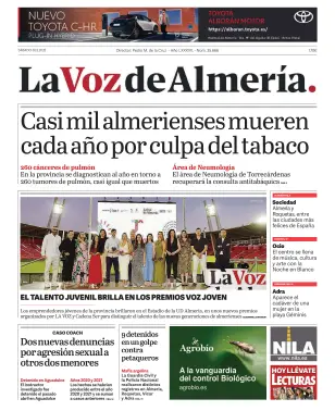 Portada de La Voz de Almería, 30 de mayo de 2026