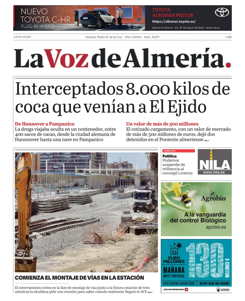 Portada de La Voz de Almería