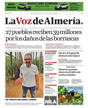 Portada de La Voz de Almería, 5 de junio de 2026