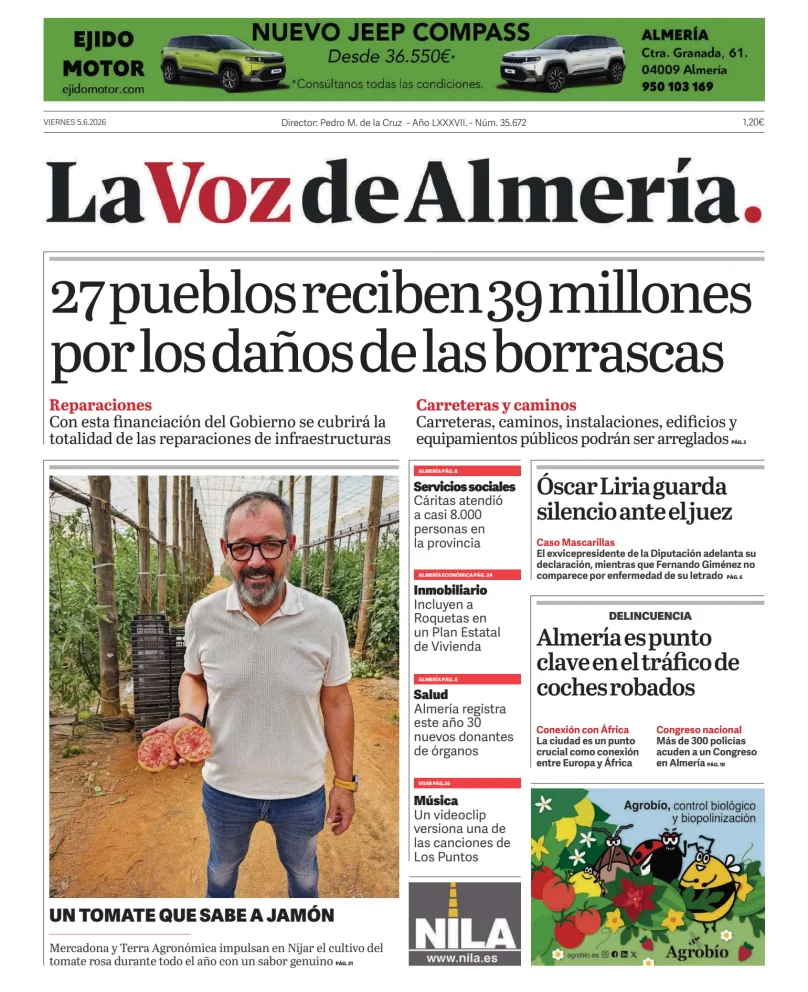 Portada de La Voz de Almería