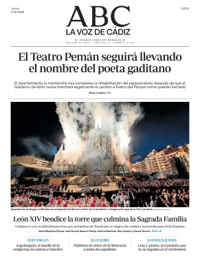 Portada de La Voz de Cádiz, 11 de junio de 2026