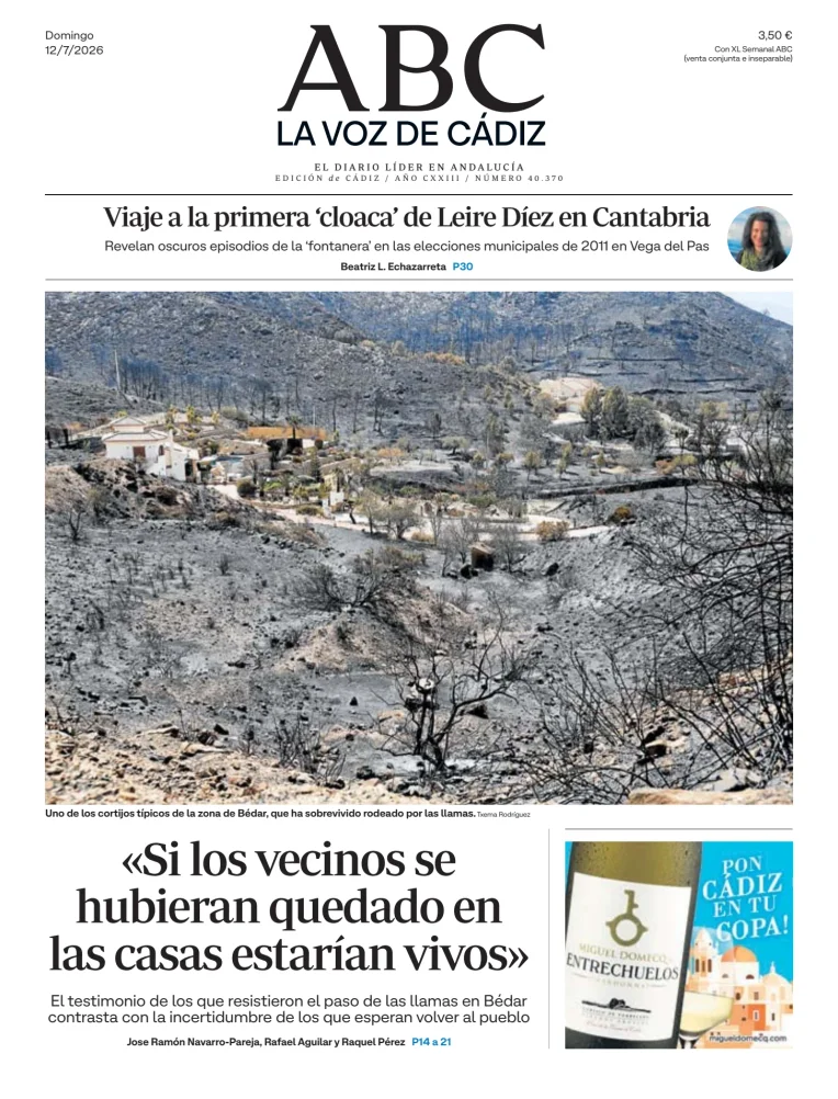 Portada de La Voz de Cádiz