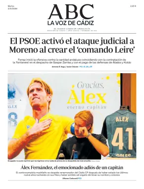 Portada de La Voz de Cádiz, 2 de junio de 2026