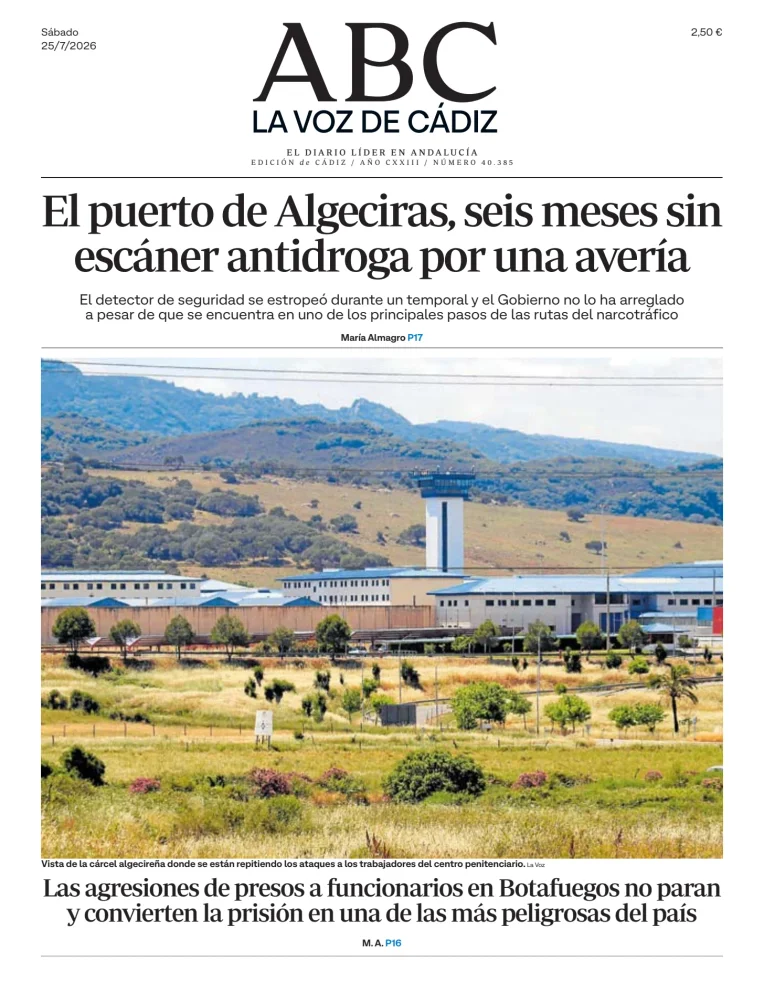Portada de La Voz de Cádiz
