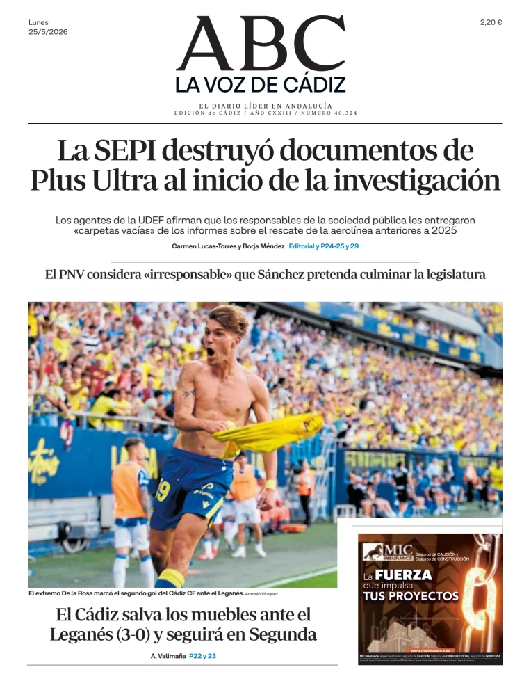 La Voz de Cádiz — 25/05