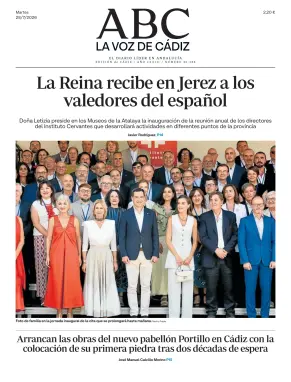 Portada de La Voz de Cádiz, 28 de julio de 2026
