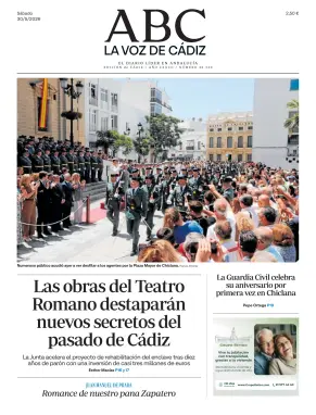 Portada de La Voz de Cádiz, 30 de mayo de 2026