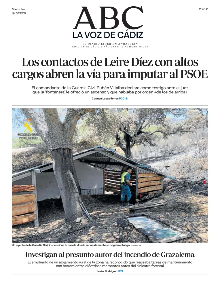 Portada de La Voz de Cádiz