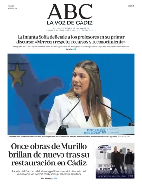 Portada de La Voz de Cádiz, 9 de julio de 2026