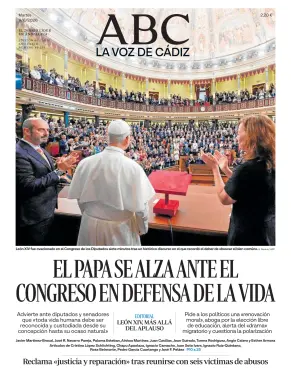 Portada de La Voz de Cádiz, 9 de junio de 2026