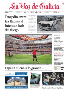 Portada de La Voz de Galicia (A Coruña), 11 de julio de 2026
