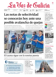Portada de La Voz de Galicia (A Coruña), 11 de junio de 2026