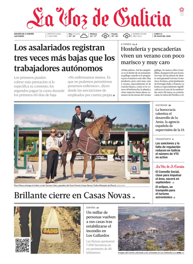 La Voz de Galicia (A Coruña) — 13/07
