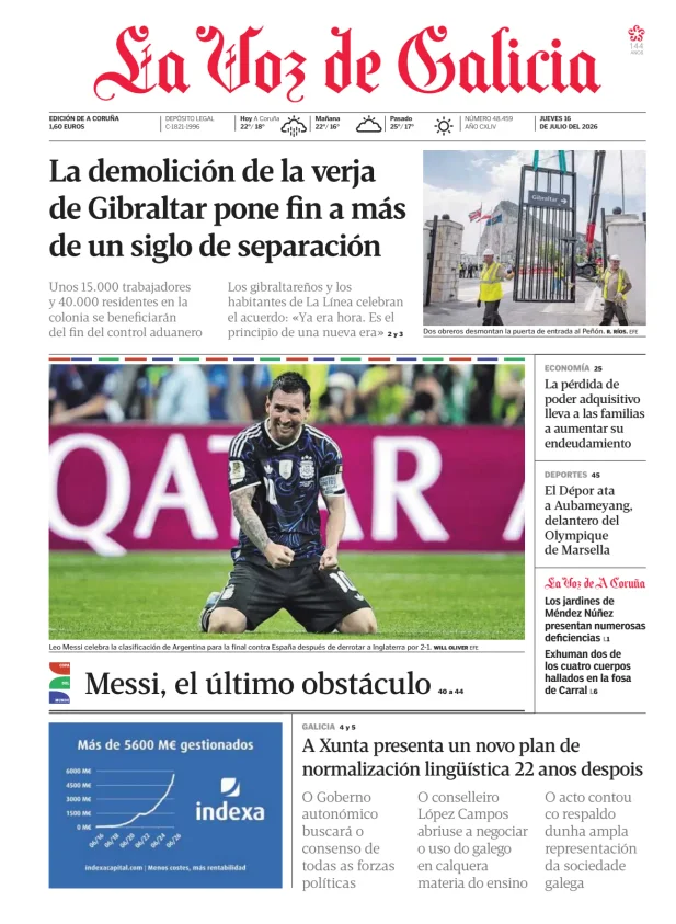 La Voz de Galicia (A Coruña) — 16/07