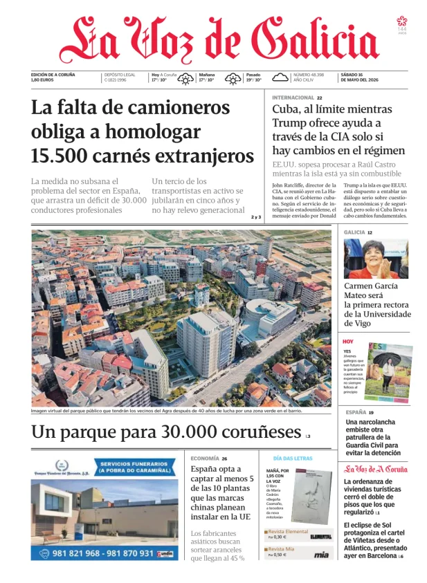 La Voz de Galicia (A Coruña) — 16/05