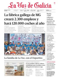 Portada de La Voz de Galicia (A Coruña), 2 de junio de 2026