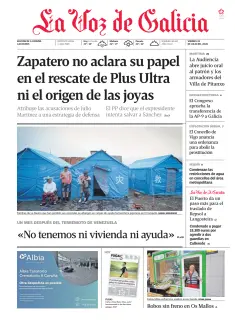 Portada de La Voz de Galicia (A Coruña), 24 de julio de 2026