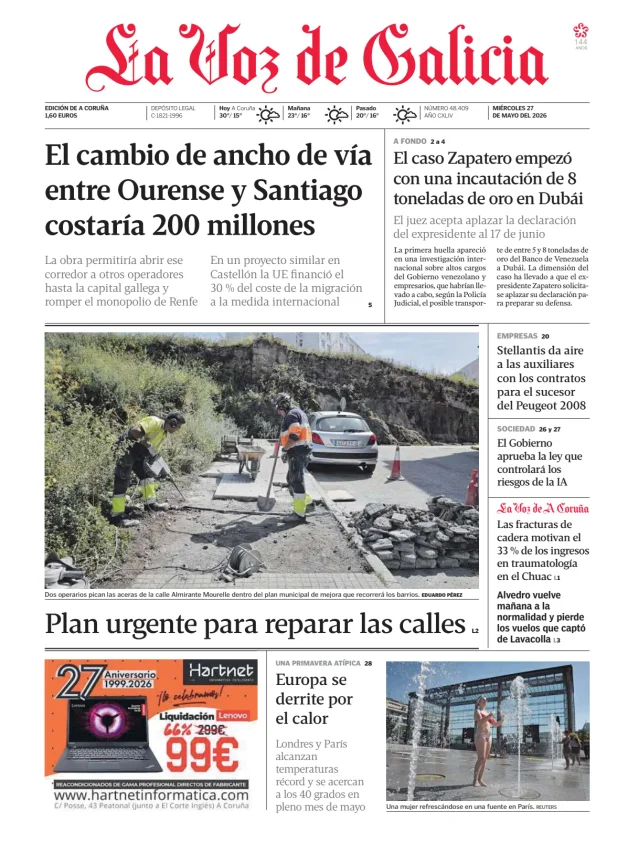 La Voz de Galicia (A Coruña) — 27/05