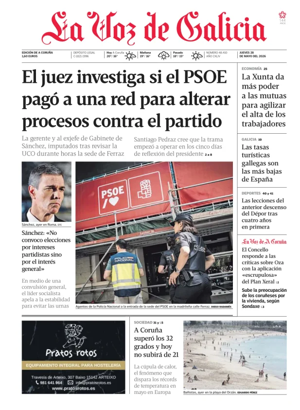 La Voz de Galicia (A Coruña) — 28/05