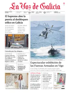 Portada de La Voz de Galicia (A Coruña), 30 de mayo de 2026