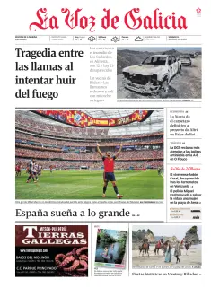 Portada de La Voz de Galicia (A Mariña), 11 de julio de 2026