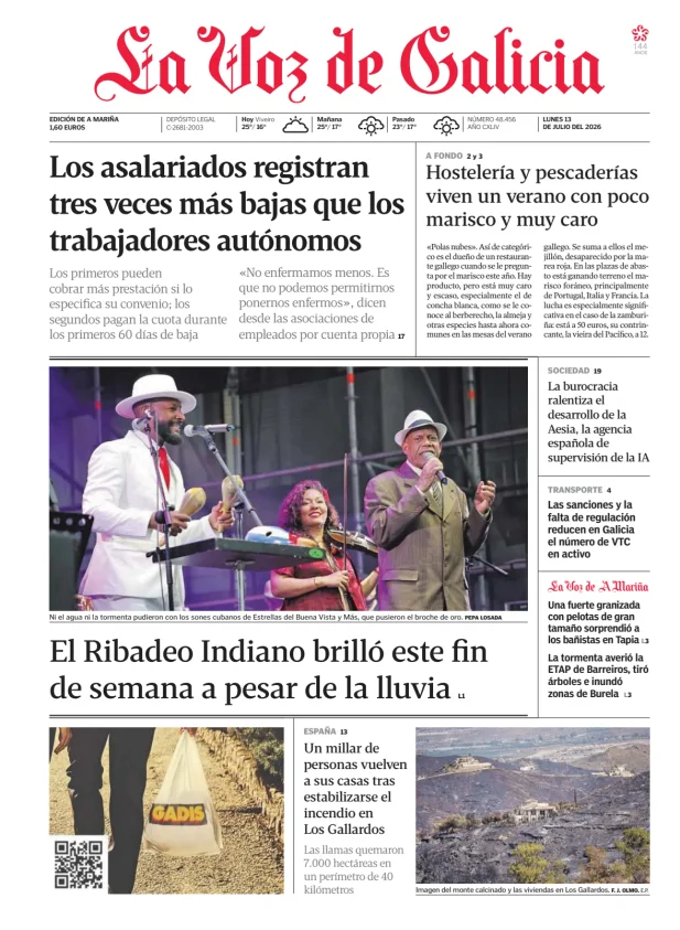 La Voz de Galicia (A Mariña) — 13/07