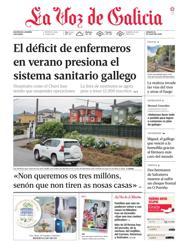La Voz de Galicia (A Mariña) — 18/07
