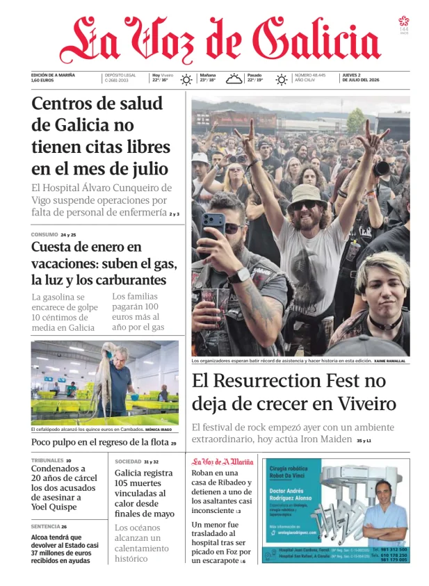 La Voz de Galicia (A Mariña) — 02/07