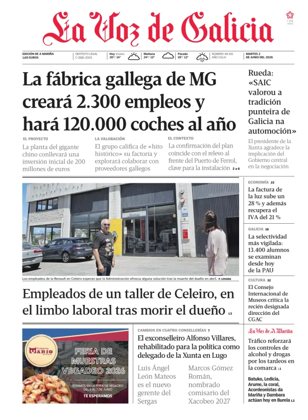 La Voz de Galicia (A Mariña) — 02/06