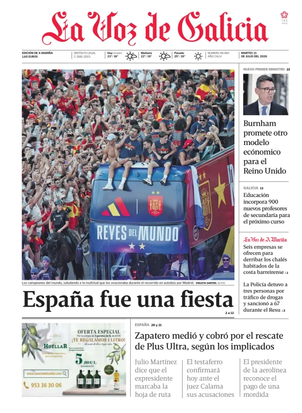 La Voz de Galicia (A Mariña) — 21/07