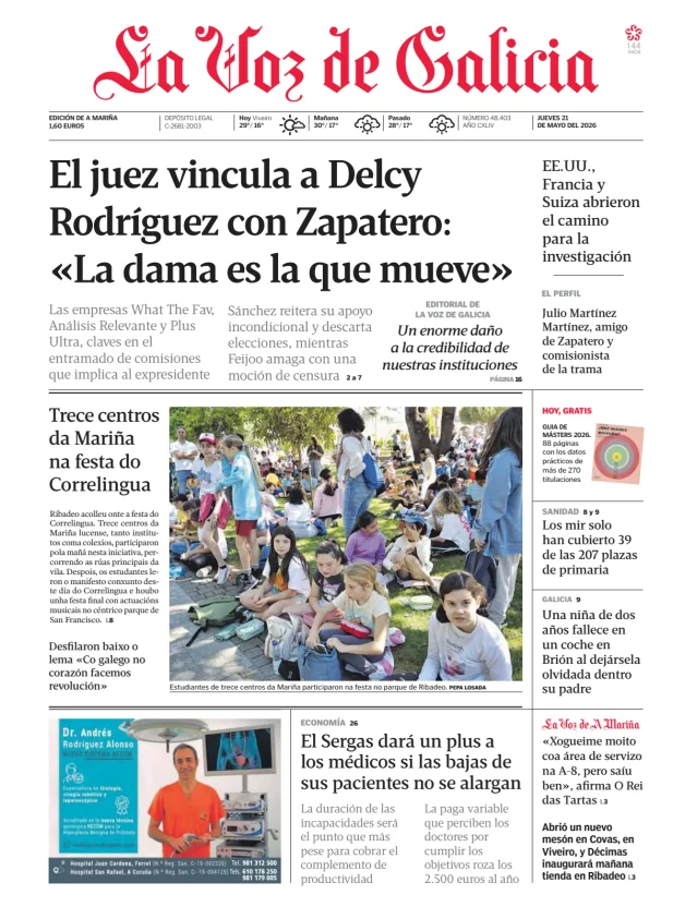 La Voz de Galicia (A Mariña) — 21/05