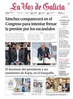 Portada de La Voz de Galicia (A Mariña), 29 de mayo de 2026