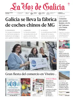 Portada de La Voz de Galicia (A Mariña), 31 de mayo de 2026