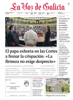 Portada de La Voz de Galicia (A Mariña), 9 de junio de 2026