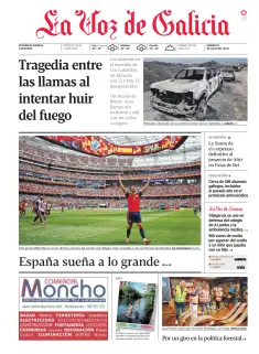 Portada de La Voz de Galicia (Arousa), 11 de julio de 2026