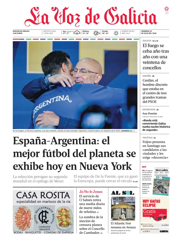 La Voz de Galicia (Arousa) — 19/07